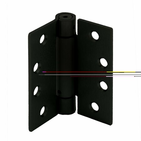 PRIME-LINE Door Hinge Commercial UL Adjust Self-Close, 4 in. w/ Square Corners, Matte Black Finish 3 Pack U 1158383